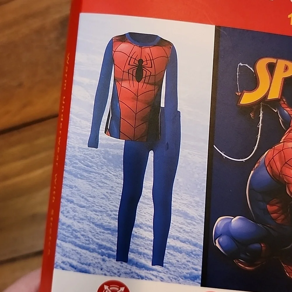 ClimateRight by Cuddl Duds Spiderman Boys Thermal Set Size Medium 8/10 - Picture 4 of 11